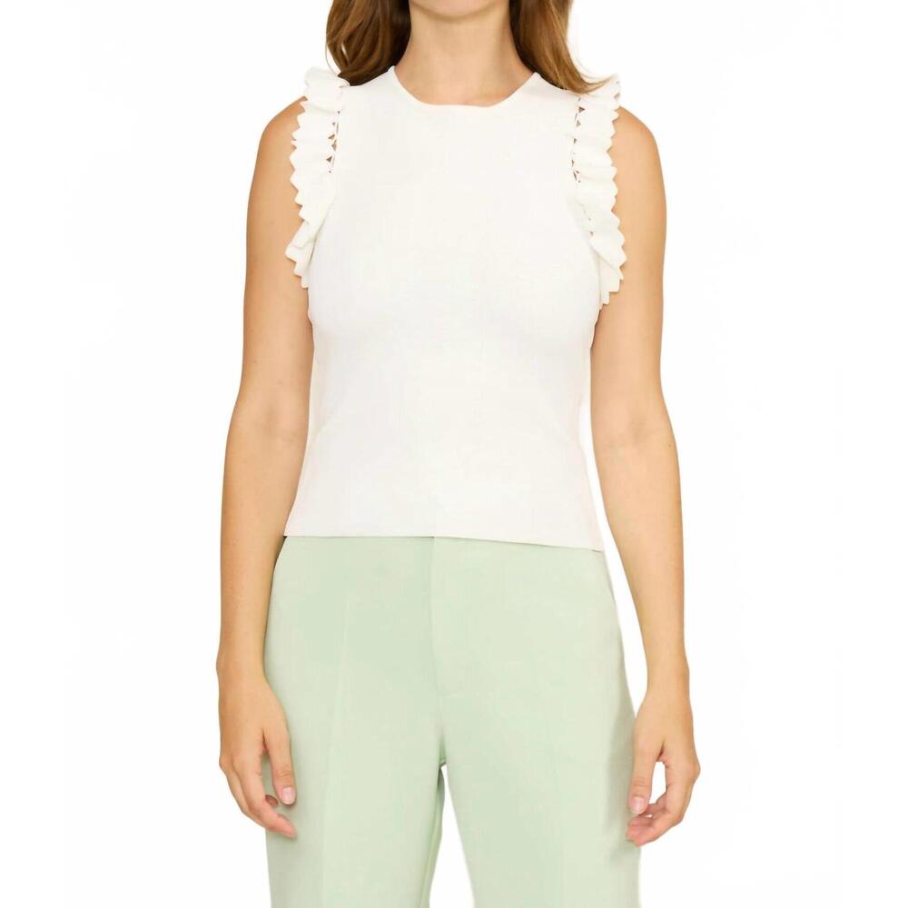 NEW LUCY PARIS helene tank top in white